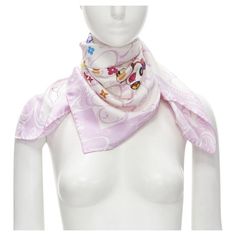 rare LOUIS VUITTON 2003 Murakami Panda Onion Head 100% silk LV pink scarf Reference: ANWU/A00579 Brand: Louis Vuitton Material: Silk Color: Pink, White Pattern: Floral Made in: Italy CONDITION: Condition: Excellent, this item was pre-owned and is in excellent condition. MEASUREMENTS: Width: 67cm / 26.1" Length: 68cm / 26.5" This Louis Vuitton item is authentic. Scarf Reference, Rare Louis Vuitton, Lv Scarf, Louis Vuitton Scarf, Pink Scarf, Pink Scarves, Pattern Floral, White Patterns, Head Scarf