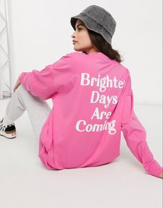 Brighter Days, T Shirt Oversize, Pink T Shirt, Mini Shirt Dress, T Shirt Oversized