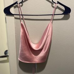 Zara Satin Pink Cowl Neck Crop Top Nwt Affordable Zara Crop Top, Cheap Cropped Zara Crop Top, Zara Top Outfit, Cowl Neck Crop Top, Crop Top Satin, Top Satin, Pink Crop Top, Neck Crop Top, Pink Satin