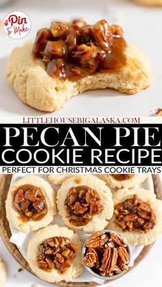 pecan pie cookie recipe with text overlay