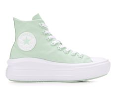 The Converse Chuck Taylor All Star Move Hi Y2Slay features a distinctive high-top silhouette that not only provides a fashion-forward look but also offers extra ankle support. The sleek and minimalist design is accented with eye-catching details that make these sneakers a standout addition to any outfit. Durable canvas upper for that classic Chucks look and feel, OrthoLite cushioning helps to provide optimal comfort, A lightweight, molded platform adds height without the bulk, Iconic Chuck Taylo Slay Shoes, Cute Converse Shoes, Converse Design, Chuck Taylor All Star Move, Cute Converse, Preppy Shoes, Shoe Wishlist, Women's Converse, Ankle Support