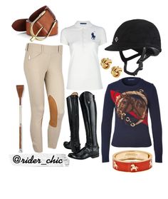 there is a horse riding outfit and hat