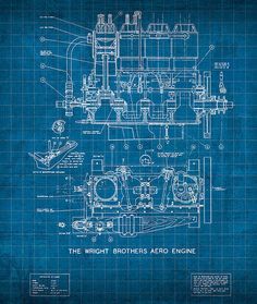 the wright brothers aero engine blueprint