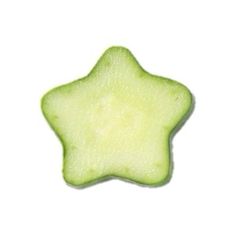 a green star shaped object on a white background