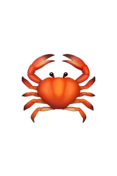 an orange crab on a white background