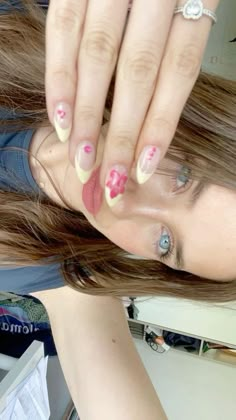 Cheap Nail Designs, Hibiscus Nails, Doing My Own Nails, Nails Simple Summer, Obsessed Love, Summer Nails Simple, Simple Summer Nails, Summer Nails 2024, Hello Nails