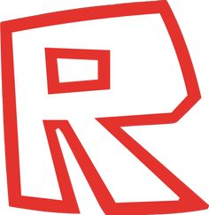 the letter r is shown in red and white