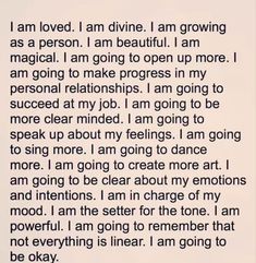 a poem written in black and white with the words i am loved, i am divine