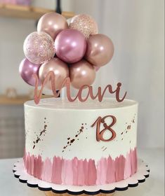 Modern Birthday Cakes, Cake Designs For Girl, 18th Cake, Beautiful Cake Designs, Simple Cake Designs, 18th Birthday Cake, 40th Birthday Cakes, Birthday Cakes For Women, Girl Birthday Decorations