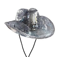 Disco Ball Cowboy Hat – Pink Fantasma Western Party Dress, Disco Ball Cowboy Hat, Disco Cowboy, Electric Forest Festival, Rave Music, Western Party, Coachella Valley Music And Arts Festival, Rave Girl, Ultra Music Festival