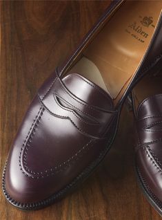 The Alden Full Strap Slip-On Loafer in Burgundy - The Ben Silver Collection Burgundy Leather Sole Loafers For Workwear, Burgundy Slip-on Loafers For Business, Classic Slip-ons With Brogue Detailing For Galas, Burgundy Slip-on Formal Loafers, Classic Burgundy Loafers With Rubber Sole, Burgundy Slip-on Loafers For Formal Occasions, Elegant Burgundy Loafers With Rubber Sole, Classic Wingtip Slip-ons For Galas, Classic Burgundy Slip-on Dress Shoes