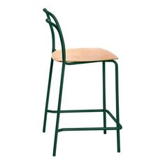 an image of a bar stool with wooden seat and backrests on white background