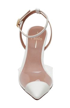 A transparent panel enhances the contemporary appeal of a pointy-toe stiletto pump topped by a slim ankle strap. 4 1/4" heel Foam-cushioned footbed Leather and synthetic upper/synthetic lining/rubber sole Imported Clear Heels With 4-inch Ankle Strap, Modern Heels With Transparent Ankle Straps, Modern Heels With Translucent Outsole And Ankle Strap, Formal Clear Heels With Contrasting Heel Counter, Chic Clear Ankle Strap Heels, Chic Closed Toe Heels With Clear Strap, Chic Clear Heels With Heel Strap, Formal Heels With Clear Strap And Pointed Toe, Chic Evening Heels With Clear Strap