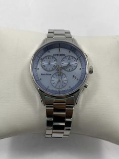 Citizen Chandler Chronograph Eco-Drive Stainless Steel Ladies Watch FB1440-57L | eBay Womens Watches Citizen, Citizen Steel Dc, Citizen M, Citizen Ny0040, Citizen Automatic Watch, Eco Drive, Ladies Watch, Women Wrist Watch, Stainless Steel Case