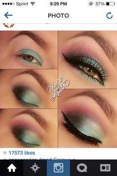 Nails Green Pink, Green Eyeshadow Look, Wedding Eyes, Eyeshadow Ideas, Wedding Eye Makeup, Pink Eye Makeup, Eye Makeup Pictures, Nails Green, Green Makeup