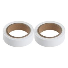 two rolls of white tape on a white background