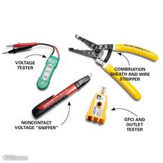 an image of electrical tools labeled in different languages and parts to be used on the project