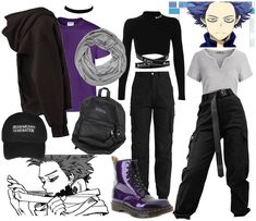 Outfit Ideas Cargo Pants Black, Mha Inspired Outfits, Shinsou Cosplay, Easy Cosplay Costumes, Mha Outfits, Outfit Ideas Cargo Pants, Shinsou Hitoshi, Cosplay Art, Easy Cosplay