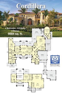 the floor plan for this luxury home