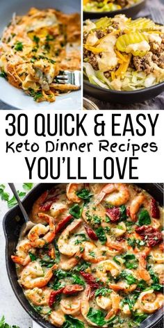 30 quick and easy keto dinner recipes you'll love to make in less than 30 minutes