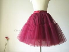 image 0 Red Full Skirt Petticoat For Party, Red Fitted Tulle Petticoat, Fitted Red Tulle Petticoat, Women Tulle Skirt, Bachelorette Tutu, Puffy Tulle Skirt, Blue Tulle Skirt, Womens Tulle Skirt, Tight Tank Top