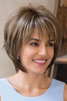 Colored Short Hairstyles - 25 Unique Hair Color Ideas | Short hairstyles for thick hair, Modern short hairstyles, Short hair styles Tan Skin Blonde Hair, Modern Short Hairstyles, Hair Color Unique, Bob Hairstyles For Thick, Choppy Bob, Layered Bob Hairstyles, Short Hairstyles For Thick Hair, Short Layered Haircuts, Short Bob Haircuts