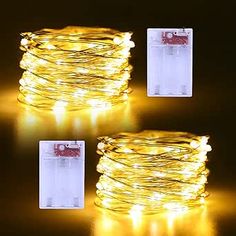 Fairy Lights Battery Operated 2 Pack 16.4Ft 50 LEDs Silver Copper Wire Twinkle String Lights with 2 Lighting Modes for Christmas Bedroom Wedding Parties Holiday Decorations (Warm White) Dorm Party, Holiday Yard Decorations, Halloween Christmas Decorations, Battery String Lights, Indoor String Lights, Christmas Bedroom, Ceiling Fan In Kitchen, Fairy String Lights