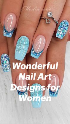 Nails 2023, Short Acrylic Nails Designs, Nail Designs Glitter, Beach Nails, Coffin Nails Designs, Pretty Acrylic Nails, Fancy Nails