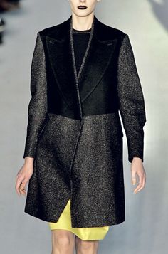 New with tags authentic YSL⚡️FW08 archive runway wool tweed coat, size FR 38 - US Small. Original price $3,195. Oversized peak lapel and front panel in black wool. Colorful slub gray tweed shell, unlined. Tie closure, waist pockets, oversized fit. Well kept in a smoke - free, pet - free environment. Will ship Priority Mail and fully insured. LISTING DISCLAIMER: This is not a clothing rental business. Due to a high number of return/refund requests from eBay members who want to try out, or wear an Archive Runway, Clothing Rental, Rental Business, Lapel Coat, Grey Tweed, Tweed Coat, Peak Lapel, Black Wool, Design Inspo