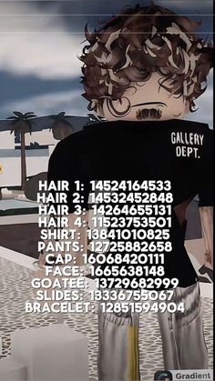 an animated image of a boy with curly hair and numbers on his shirt in front of him