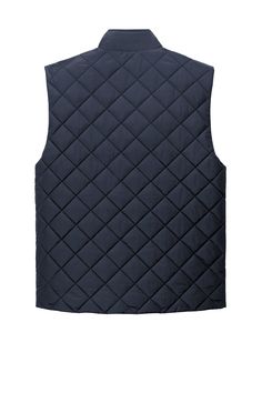 With a supple diamond-quilted shell designed to resist water and provide warmth when you need it, this vest delivers unbeatable performance and unmistakable style. 100% polyester shell and lining 2.9-ounce polyfill insulation Brooks Brothers tie-stripe hanging loop Metallion coil front zipper with metal Brooks Brothers Golden Fleece logo zipper pull and piped kissing welt Rib knit lined collar Hand pockets secured with Brooks Brothers logo snaps Interior zippered chest pocket Brooks Brothers tar Mens Quilted Vest, Black Quilted Vest, Black Quilted Outdoor Vest, Booney Hat, Black Nylon Vest With Zipper Closure, Brooks Brothers Menswear, Golden Fleece, Flat Bill Hats, Medical Bag