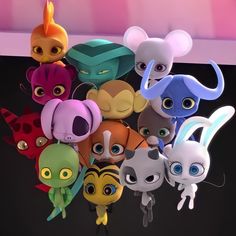 the littlest pet shop characters are all different colors