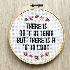 there is no try team but there is a v'n out cross stitch pattern