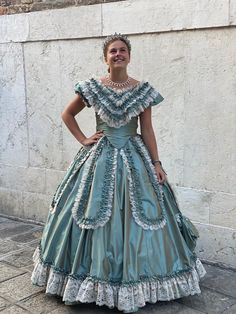 Historical Costume From the 1800s, Period Costume, Carnival Costume, Halloween Costume - Etsy Rococo Victorian Ball Gown With Historical Design, Regency Style Victorian Dress For Fancy Dress, Regency Style Victorian Dress For Theater, Victorian Rococo Ball Gown With Historical Design, 18th Century Victorian Ball Gown For Fancy Dress, Victorian Ball Gown For Theater, Regency Style Dresses With Historical Design, 18th Century Victorian Ball Gown For Costume Party, Rococo Victorian Ball Gown For Costume