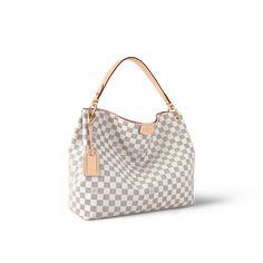 GRACEFUL PM Damier Azur - Women - Handbags | LOUIS VUITTON ® Louis Vuitton Graceful, Sac Louis Vuitton, Handbag Essentials, Pink Monogram, Accessories Bags Shoes, Louis Vuitton Neverfull Mm, Louis Vuitton Damier Azur, Lightweight Bag, Louis Vuitton Official