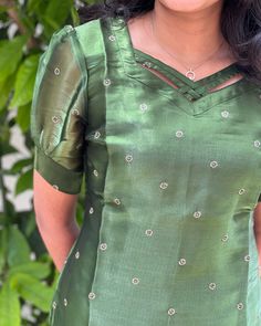 comment ‘MALAR’ to know price E- 956 Chimmichoo sequence kurti with puff sleeves with neck detailing (with lining) Sizes: XS to XL Mild soap handwash and steam ironing is recommended Dm for orders and price Colour may slightly vary due to lighting Model Size -Xs [kurti, festive, maxi, co ord, kurta sets, regular wear, casual wear, office wear, style, marriage] #kurti#casulakurti#dailywearkurti#smallbusiness#officewearkurti#officewearstyle#kurtisofeyal#festivekurtis#kurtidesign#kurtis ... Kurta Puff Sleeves Design, Kurta Designs For Stitching, Sequence Neck Design, Stitching Dress Ideas, New Model Kurti Designs, Kurthis Models, Dress Back Neck Designs, Kurthi Necks Latest Design, Sleeve Design For Kurtis