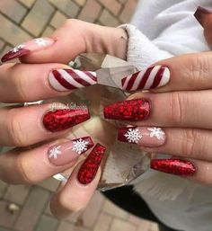 Simple Christmas Nails, Holiday Nail Art