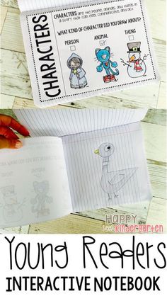 an interactive notebook for children to learn how to draw characters