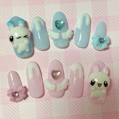 Candy Nails, Super Cute Nails, I Love Nails, A Silent Voice, Birthday Nails, Dream Nails