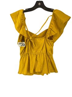 Brand: BP Style: TOP SLEEVELESS Color: YELLOW Size: XS SKU: 186-186270-4735 CONDITION: GENTLY USED Fitted Mustard Sleeveless Top, Mustard Fitted Sleeveless Top, Mustard Tank Top For Spring, Sleeveless Mustard Tops For Spring, Casual Mustard Sleeveless Top, Casual Sleeveless Mustard Top, Sleeveless Mustard Cotton Tops, Mustard Sleeveless Cotton Top, Yellow Sleeveless Cotton Blouse