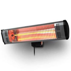 an electric heater on a white background