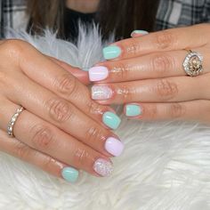 Simple Gel Nails, Short Acrylic Nails Designs, Dipped Nails, Square Acrylic Nails, Fancy Nails, Chic Nails, Short Acrylic Nails