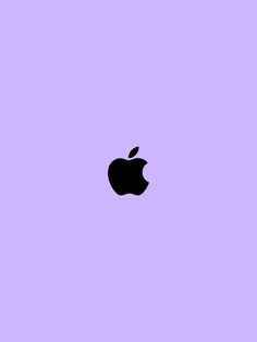 an apple logo on a purple background