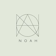 the logo for noaah is shown in black on a light green background,