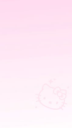 the hello kitty wallpaper is pink and white