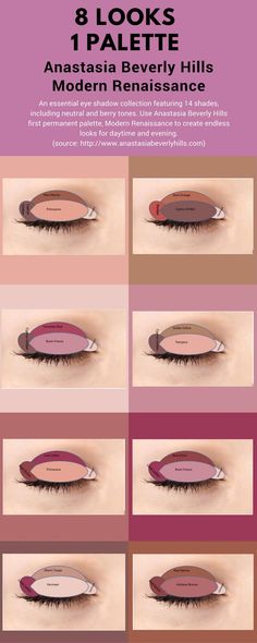 8 Looks 1 Palette - ABH Modern Renaissance #palette #anastasiabeverlyhills #abh #eyeshadow #modernrenaissance Eye Shadow Ideas, Shadow Ideas, Trendy Eyeshadow, Make Up Videos, Trendy Makeup, Make Up Looks, Eye Shadow Palette