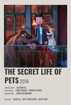 the secret life of pets 2016 movie poster with characters in front of window and dog looking out