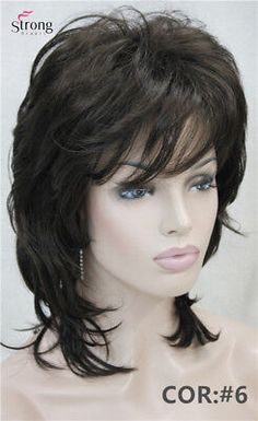 Short Shaggy Layered Copper Classic Cap Full Synthetic Wig Kanekalon Women's Wig | eBay Red Bob Hair, Medium Length Wavy Hair, Long Shag, Shaggy Hair, Shaggy Haircuts, Nice Hair, Haircuts For Medium Hair, Rings Vintage, Shag Haircut