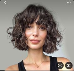 Thick Wavy Bob With Bangs, Wavy Hair Short Haircut With Bangs, Short Bob With Bangs Wavy Hair, Short And Wavy Hairstyles, French Bob With Bangs Wavy Hair, Short Hair Wavy Bangs, Bob Hairstyles Thick Wavy Hair, Short Thick Wavy Hair With Bangs, Curly Cut Short Hair