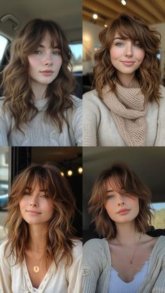 Oval Face Bangs, Embrace Natural Hair, 15 Hairstyles, Dark Brunette Hair, Face Shape Hairstyles, Brown Hair Balayage